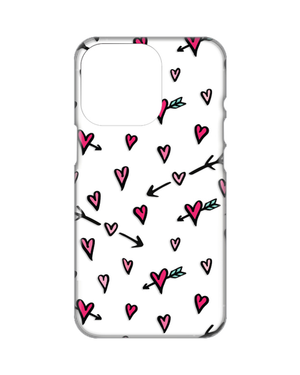 Torbica Silikonska Print Skin za iPhone 14 Pro 6.1 Heart Pattern