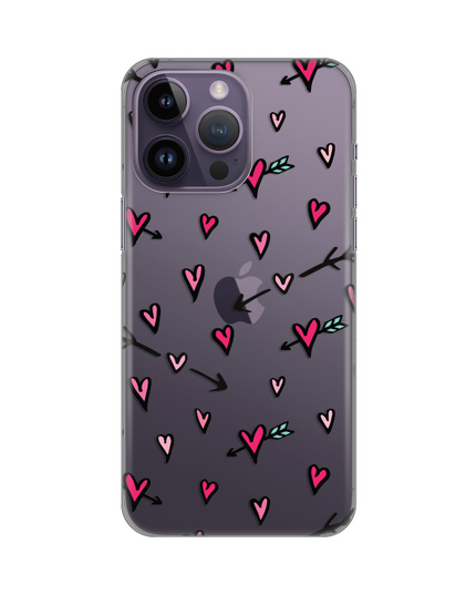 Torbica Silikonska Print Skin za iPhone 14 Pro Max 6.7 Heart Pattern