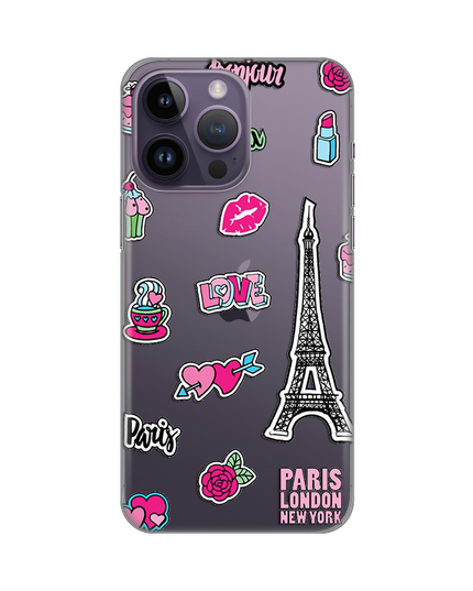 Torbica Silikonska Print Skin za iPhone 14 Pro Max 6.7 Love Paris