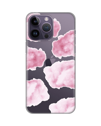 Torbica Silikonska Print Skin za iPhone 14 Pro Max 6.7 Pink Clouds