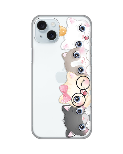 Torbica Silikonska Print Skin za iPhone 15 Plus 6.7 Cats