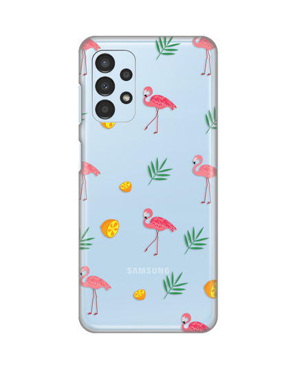 Torbica Silikonska Print Skin za Samsung A135F Galaxy A13 4G Flamingos