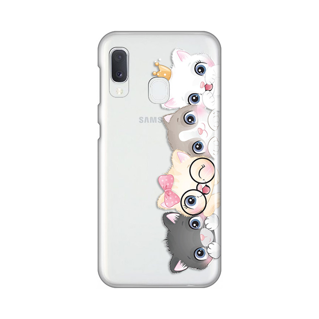 Torbica Silikonska Print Skin za Samsung A202F Galaxy A20e Cats