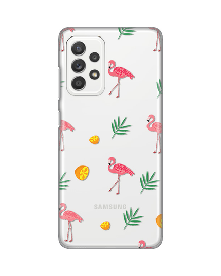 Torbica Silikonska Print Skin za Samsung A525F/A526B/A528B Galaxy A52 4G/A52 5G/A52s 5G Flamingos