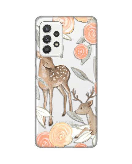 Torbica Silikonska Print Skin za Samsung A525F/A526B/A528B Galaxy A52 4G/A52 5G/A52s 5G Flower Deer