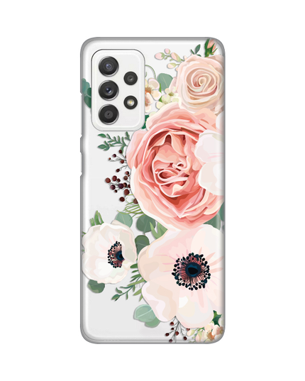 Torbica Silikonska Print Skin za Samsung A525F/A526B/A528B Galaxy A52 4G/A52 5G/A52s 5G Luxury Pink Flowers