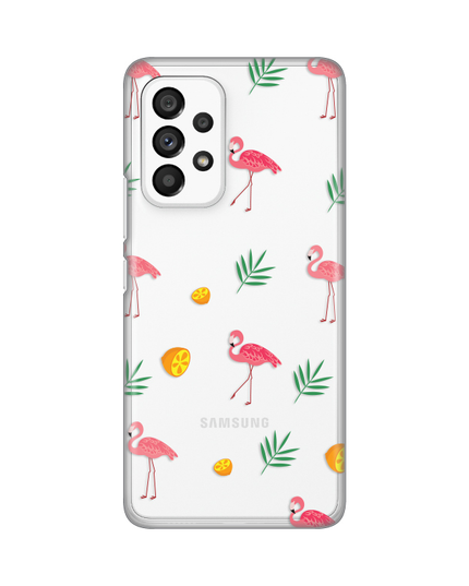 Torbica Silikonska Print Skin za Samsung A536B Galaxy A53 5G Flamingos