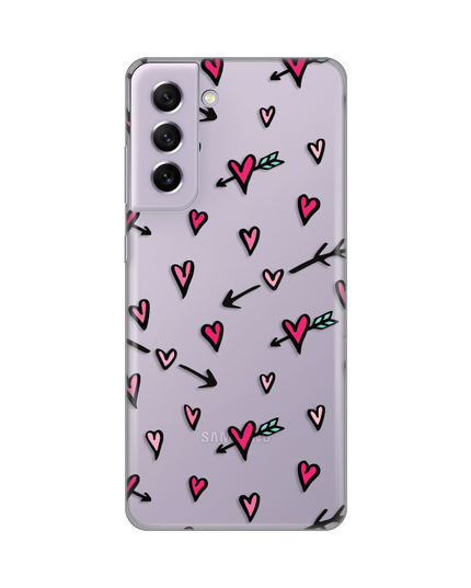 Torbica Silikonska Print Skin za Samsung G990 Galaxy S21 FE Heart Pattern