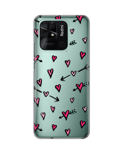 Torbica Silikonska Print Skin za Xiaomi Redmi 10C Heart Pattern