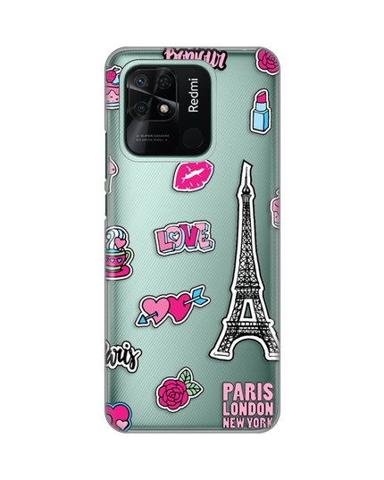 Torbica Silikonska Print Skin za Xiaomi Redmi 10C Love Paris