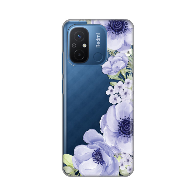 Torbica Silikonska Print Skin za Xiaomi Redmi 12C Blue Roses