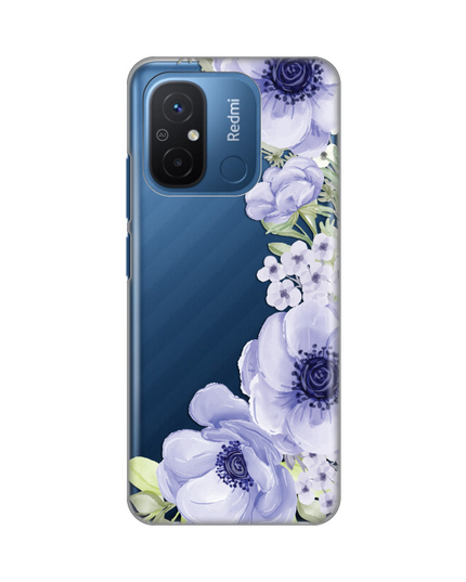 Torbica Silikonska Print Skin za Xiaomi Redmi 12C Blue Roses