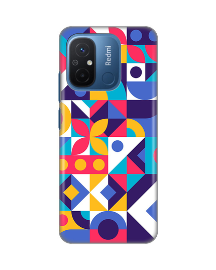 Torbica Silikonska Print Skin za Xiaomi Redmi 12C Colorful Mosaic