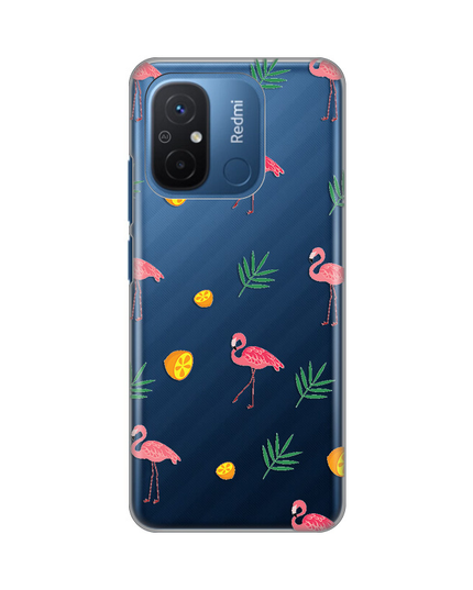 Torbica Silikonska Print Skin za Xiaomi Redmi 12C Flamingo
