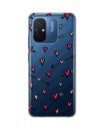 Torbica Silikonska Print Skin za Xiaomi Redmi 12C Heart Pattern