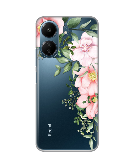 Torbica Silikonska Print Skin za Xiaomi Redmi 13C Gentle Rose Pattern