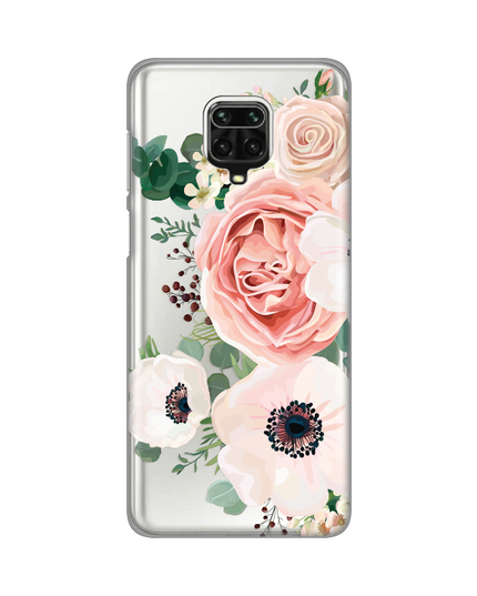 Torbica Silikonska Print Skin za Xiaomi Redmi Note 9 Pro/Note 9 Pro Max/Note 9S Luxury Pink Flowers