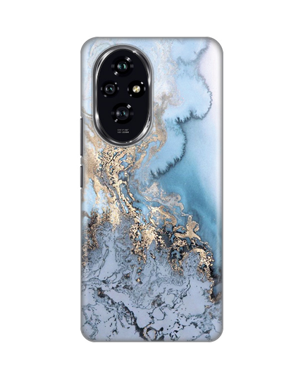 Torbica Silikonska Print za Honor 200 Blue Gold Marble