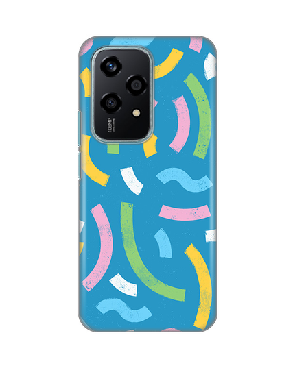 Torbica Silikonska Print za Honor 200 Lite Happy Lines blue