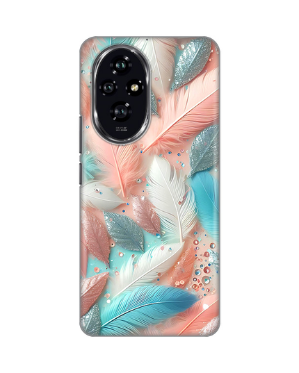 Torbica Silikonska Print za Honor 200 Pastel Feathers