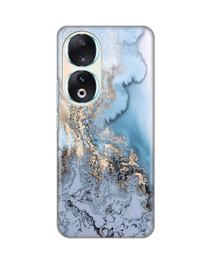 Torbica Silikonska Print za Honor 90 Blue Gold Marble