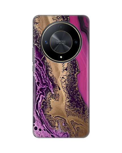 Torbica Silikonska Print za Honor Magic 6 Lite Purple Gold Marble