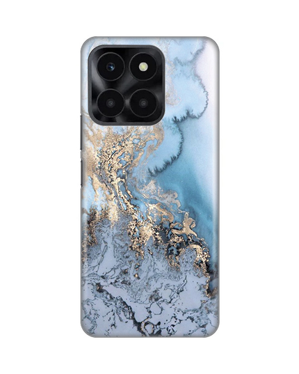 Torbica Silikonska Print za Honor X6a Blue Gold Marble