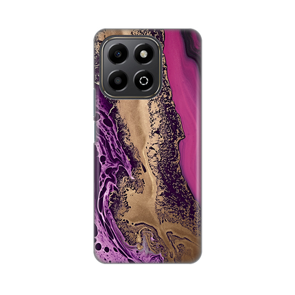 Torbica Silikonska Print za Honor X6b Purple Gold Marble