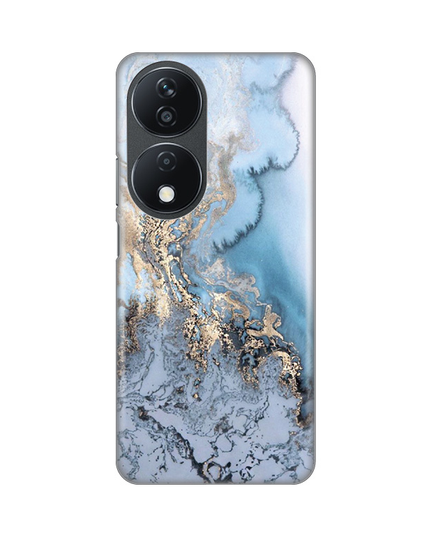 Torbica Silikonska Print za Honor X7b Blue Gold Marble