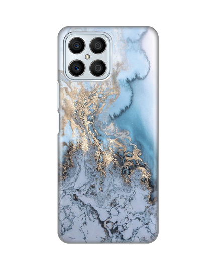 Torbica Silikonska Print za Honor X8 Blue Gold Marble