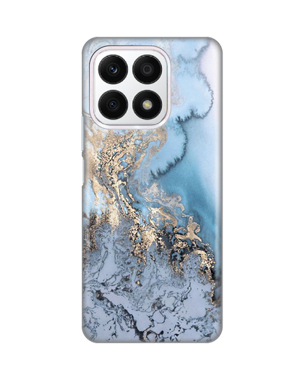Torbica Silikonska Print za Honor X8a Blue Gold Marble