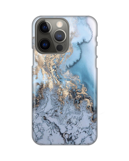 Torbica Silikonska Print za iPhone 13 Pro Blue Gold Marble
