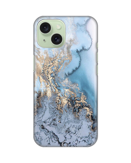 Torbica Silikonska Print za iPhone 15 6.1 Blue Gold Marble