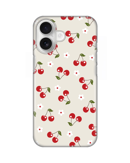 Torbica Silikonska Print za iPhone 16 6.1 Cherry and Flowers