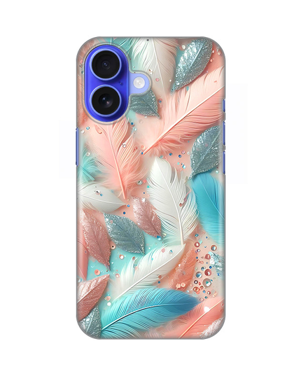 Torbica Silikonska Print za iPhone 16 6.1 Pastel Feathers