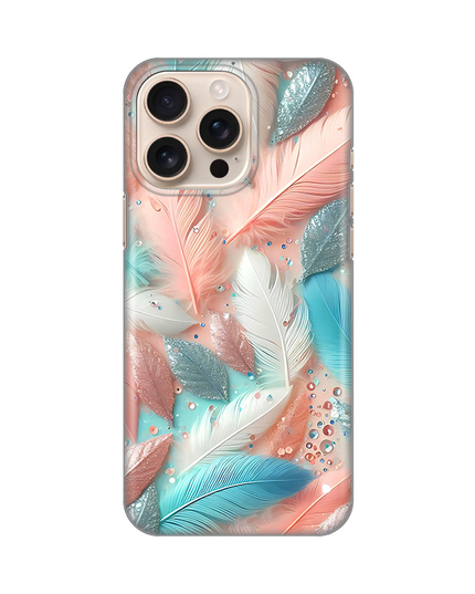 Torbica Silikonska Print za iPhone 16 Pro Max 6.9 Pastel Feathers