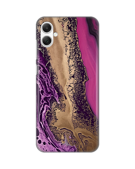 Torbica Silikonska Print za Samsung A055F Galaxy A05 Purple Gold Marble