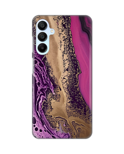 Torbica Silikonska Print za Samsung A156B Galaxy A15 5G Purple Gold Marble