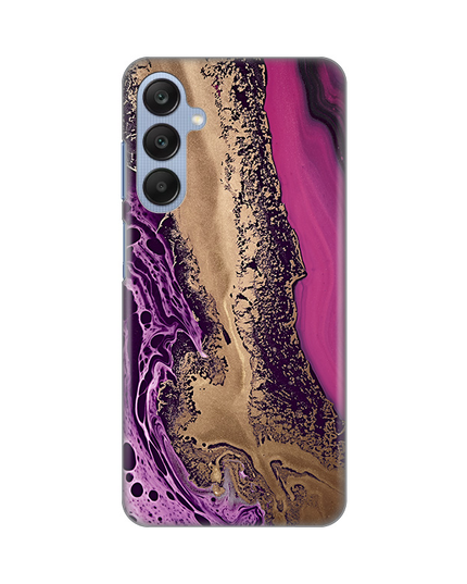 Torbica Silikonska Print za Samsung A256B Galaxy A25 5G Purple Gold Marble