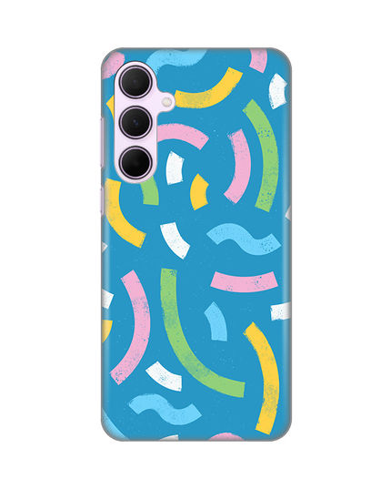 Torbica Silikonska Print za Samsung A356B Galaxy A35 5G Happy Lines  blue