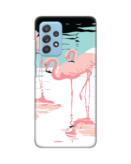 Torbica Silikonska Print za Samsung A525F/A526B/A528B Galaxy A52 4G/A52 5G/A52s 5G Pink Flamingos