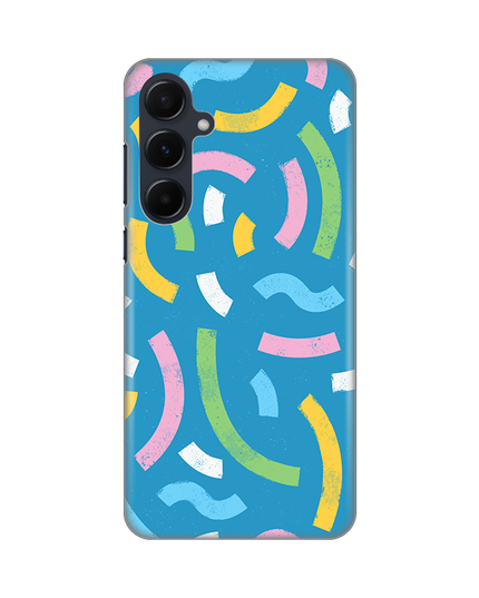 Torbica Silikonska Print za Samsung A556B Galaxy A55 5G Happy Lines blue