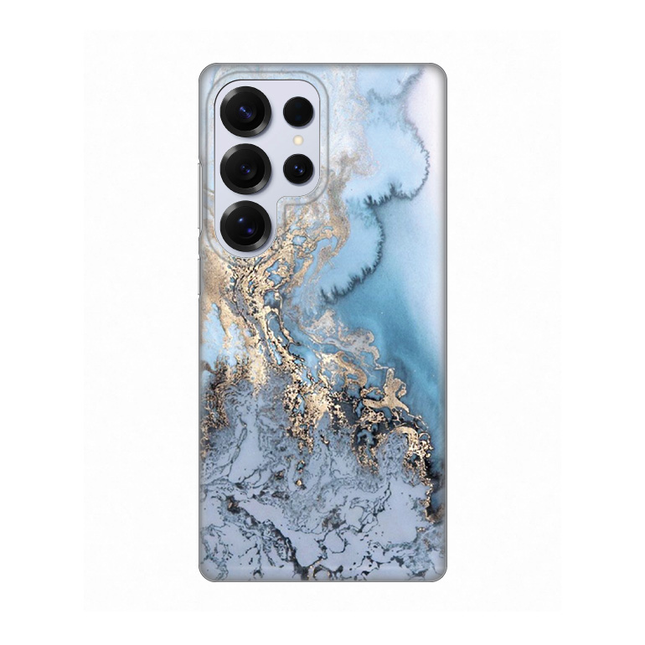 Torbica Silikonska Print za Samsung S938B Galaxy S25 Ultra Blue Gold Marble