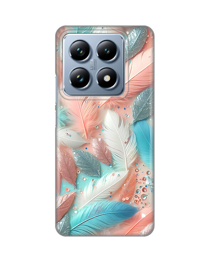 Torbica Silikonska Print za Xiaomi 14T Pro Pastel Feathers