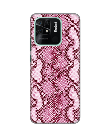Torbica Silikonska Print za Xiaomi Redmi 10C Pink Snake