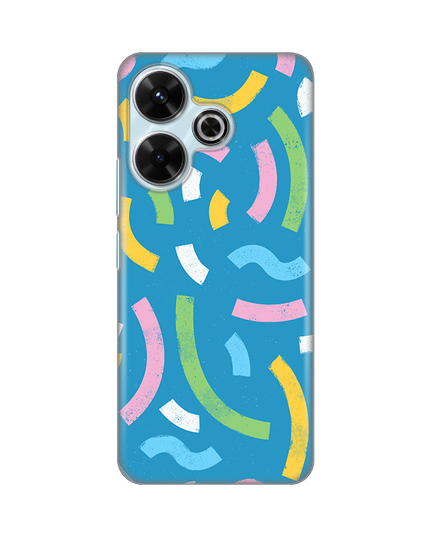 Torbica Silikonska Print za Xiaomi Redmi 13 Happy Lines blue