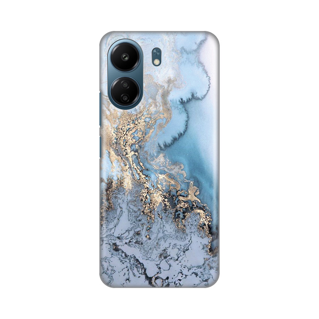 Torbica Silikonska Print za Xiaomi Redmi 13C Blue Gold Marble