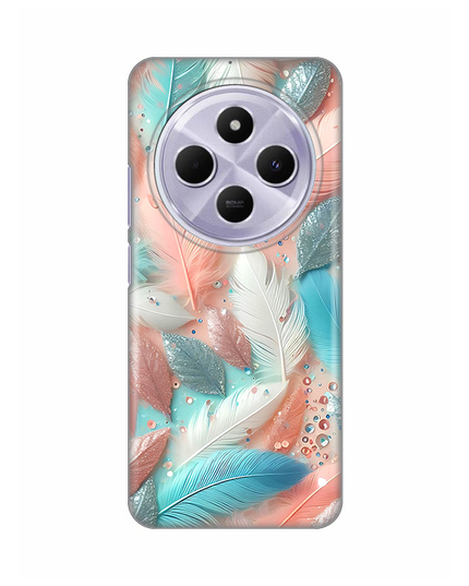 Torbica Silikonska Print za Xiaomi Redmi 14C/Redmi A4 Pastel Feathers