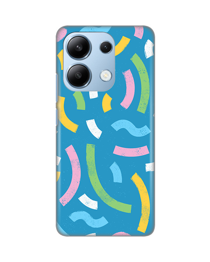 Torbica Silikonska Print za Xiaomi Redmi Note 13 4G (EU) Happy Lines blue