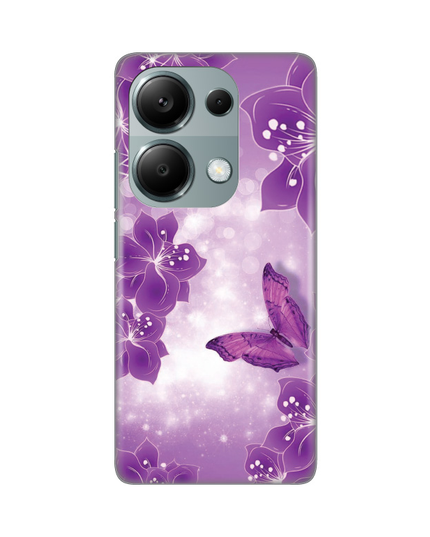 Torbica Silikonska Print za Xiaomi Redmi Note 13 Pro 4G Butterfly And Flowers